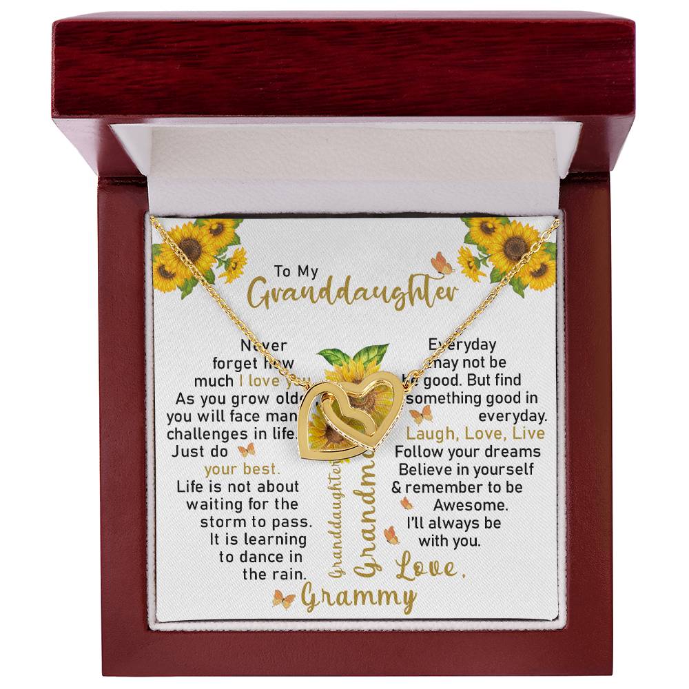 Gift For Granddaughter - Interlocked Hearts Necklace Interlocking Hearts Necklace