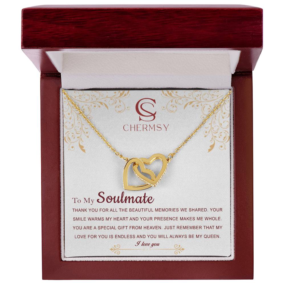 To Soul Mate Interlocking Hearts Necklace
