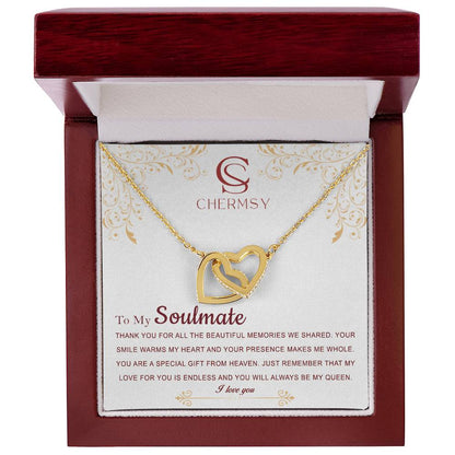 To Soul Mate Interlocking Hearts Necklace