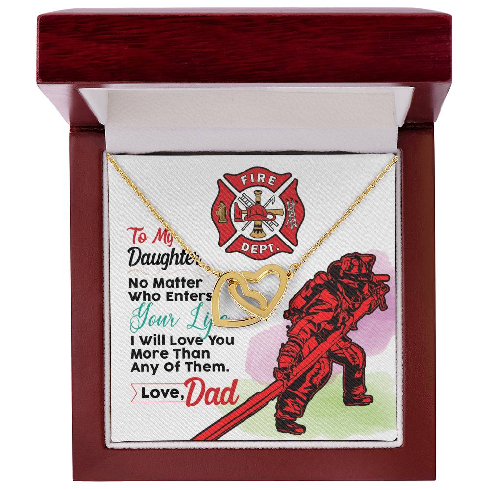 Firefighter'S Daughter - Interlocking Heart Necklace Interlocking Hearts Necklace