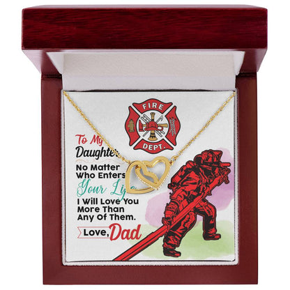 Firefighter'S Daughter - Interlocking Heart Necklace Interlocking Hearts Necklace