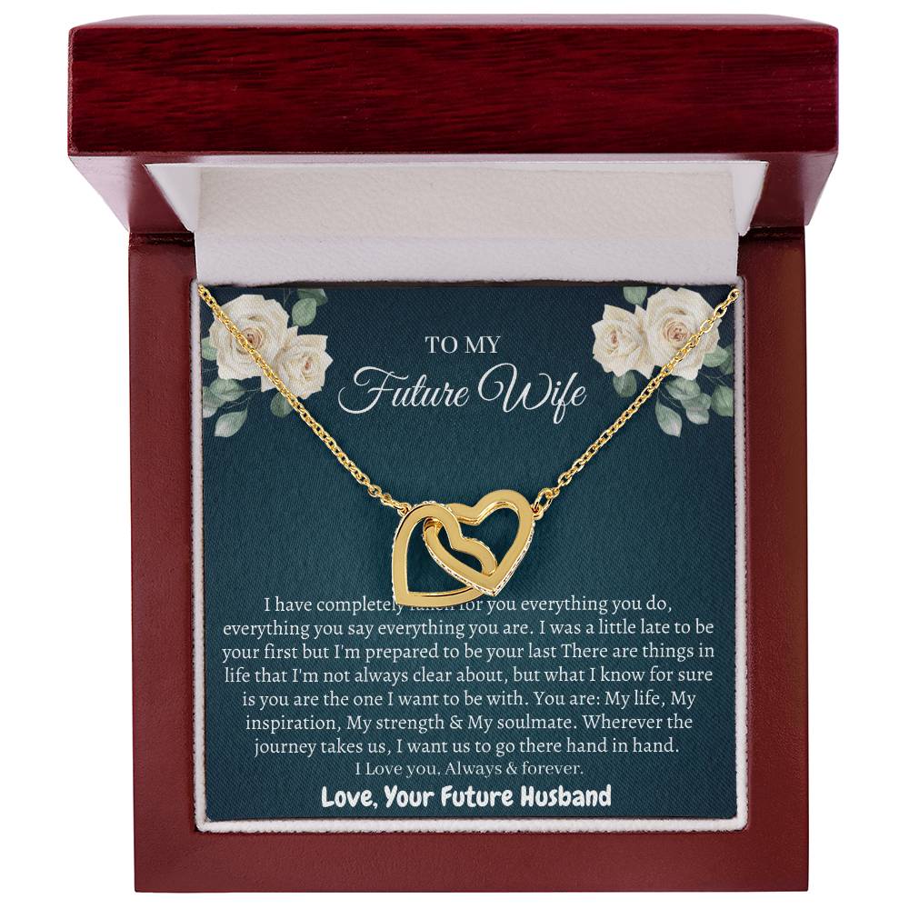 Gift For Future Wife Interlocking Hearts Necklace