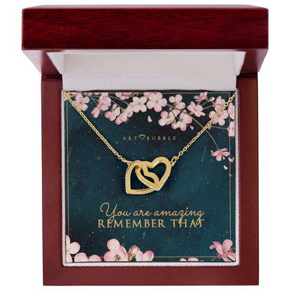 Empowering Gift Necklace For Women Interlocking Hearts Necklace