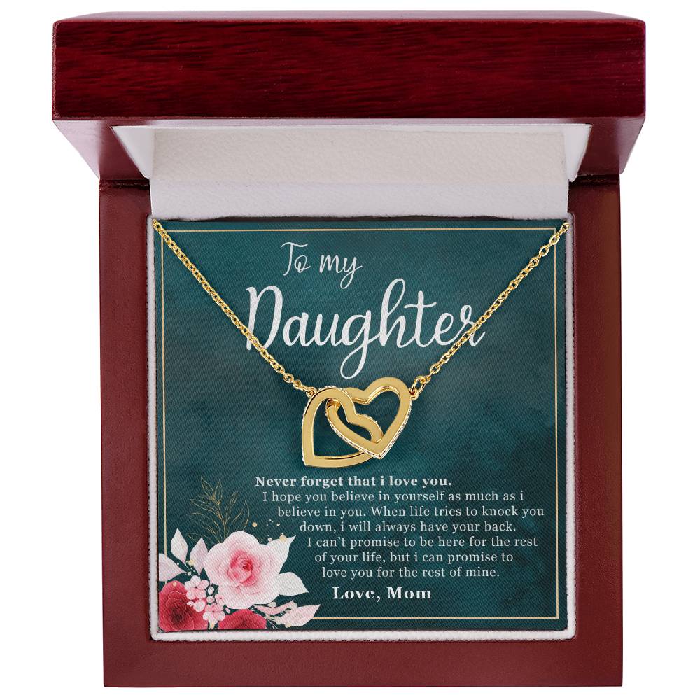 Daughter'S Gift - Never Forget That I Love You - Interlocking Hearts Interlocking Hearts Necklace