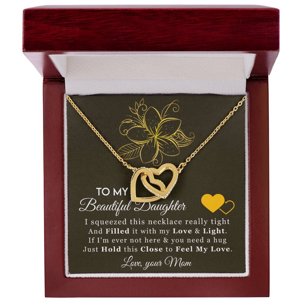 Feel My Love - Best Gift For Daughter Interlocking Hearts Necklace
