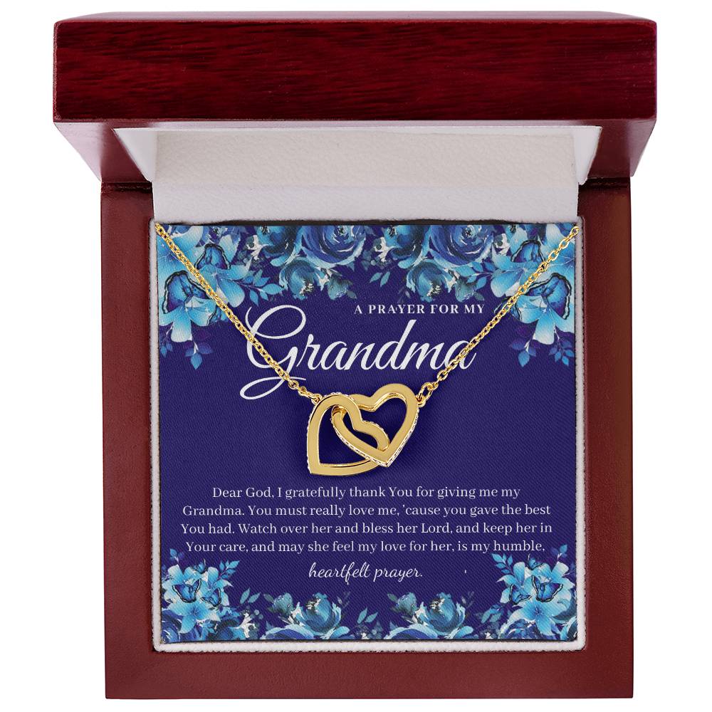A Prayer For My Grandma - Interlocking Heart Necklace Interlocking Hearts Necklace