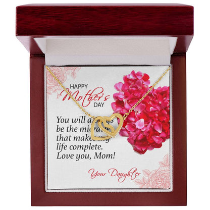 Gift For Mom - Make My Life Complete - The Interlocking Heart Necklace Interlocking Hearts Necklace