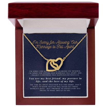 Apology Gift For Wife From Guilty Husband Interlocking Hearts Necklace