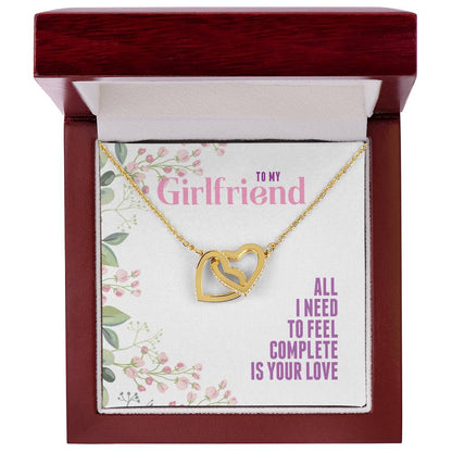 Beautiful Necklace Gift For Girlfriend Interlocking Hearts Necklace