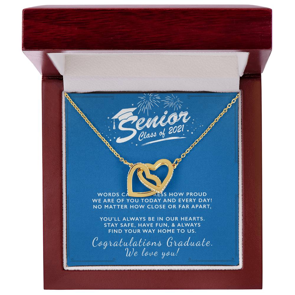 Forever Heart Senior Interlocking Hearts Necklace