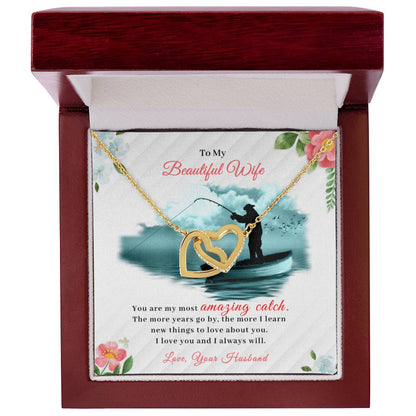 Gift For Fisherman'S Wife Interlocking Hearts Necklace