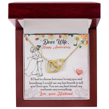 Best Romantic Anniversary Gift For Wife Interlocking Hearts Necklace