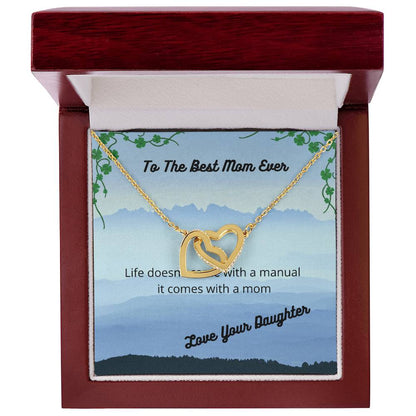 Comes With A Mom Two Hearts Necklace Interlocking Hearts Necklace