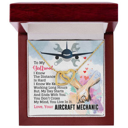 Aircraft Mechanic'S Girlfriend - Interlocking Heart Necklace Interlocking Hearts Necklace