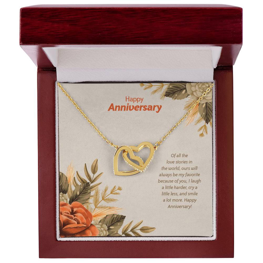 Anniversary Edition My Favorite Love Story - Interlocking Hearts Necklace