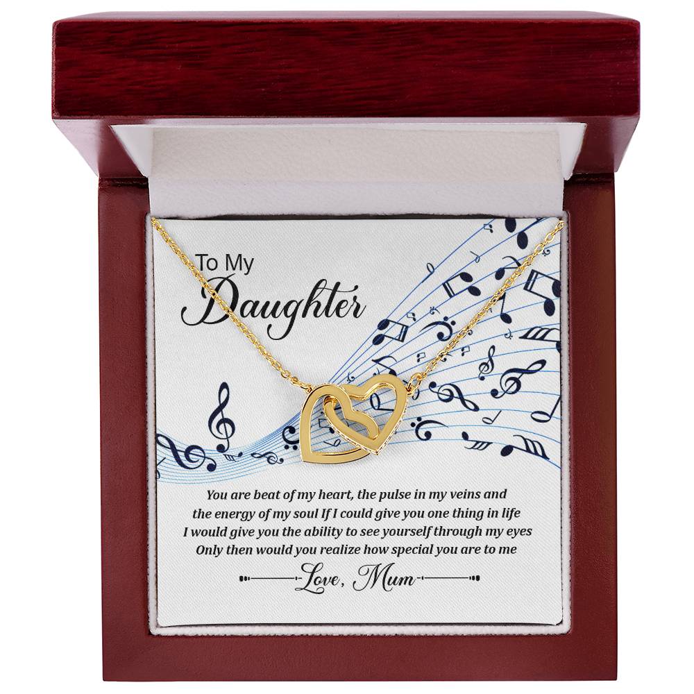 You Still Make My Heart Race Gift Necklace For Daughter Interlocking Hearts Necklace