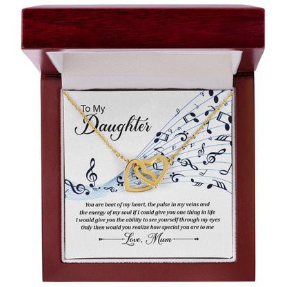 You Still Make My Heart Race Gift Necklace For Daughter Interlocking Hearts Necklace