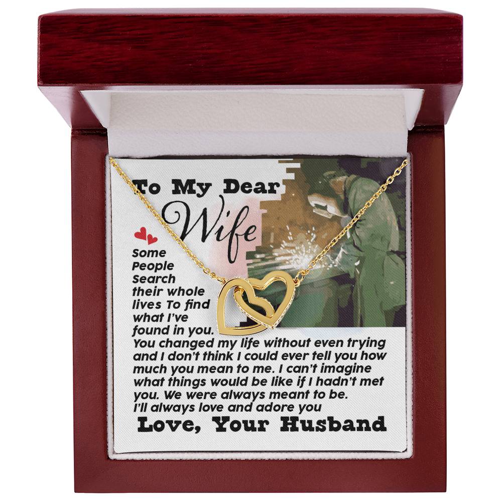 Welder'S Wife - Interlocking Heart Necklace Interlocking Hearts Necklace