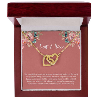 Aunt & Niece Incredible Connection Interlocked Hearts Necklace Interlocking Hearts Necklace