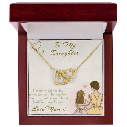 2 Hearts For My Daughter Interlocking Hearts Necklace