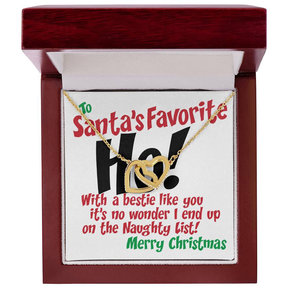 Favorite Ho Bestie Interlocking Hearts Necklace