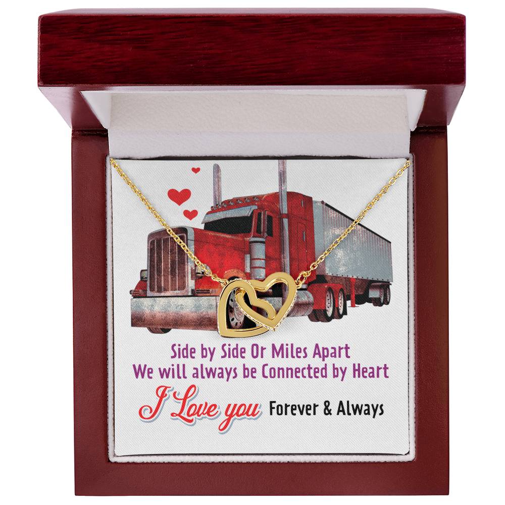 Trucker'S Wife-Interlocking Heart Necklace Interlocking Hearts Necklace