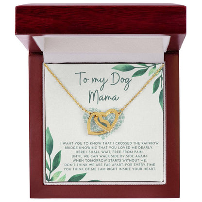4. Dog Mama Interlocking Hearts Necklace