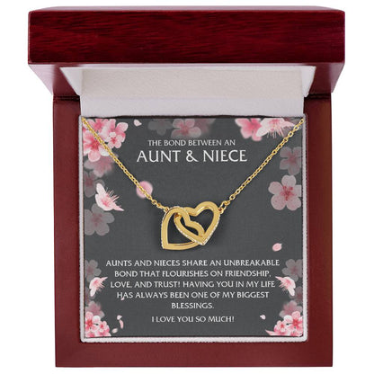 Aunt-Niece Interlocking Hearts Necklace Aunt-Niece Gift Personalized Aunt-Niece Jewelry Aunt-Niece Aunt Jewelry Custom Gift For Aunt