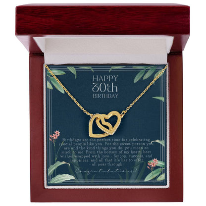 30Th Birthday Gifts For Women Necklace For Her 3 Decade Jewelry 30 Years Old 30Th Birthday Gift Necklace Jewelry Gift For Her Interlocking Hearts Necklace