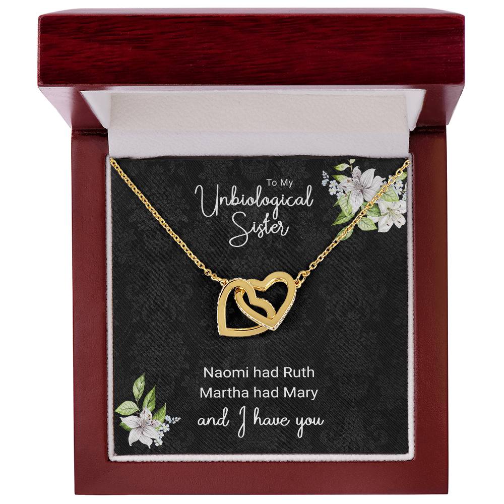 Unbiological Sister Necklace Naomi Had Ruth Twin Hearts Interlocking Hearts Necklace