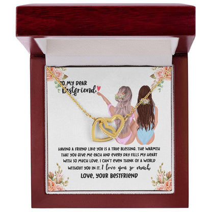 Bestfriend Interlocking Necklace Interlocking Hearts Necklace