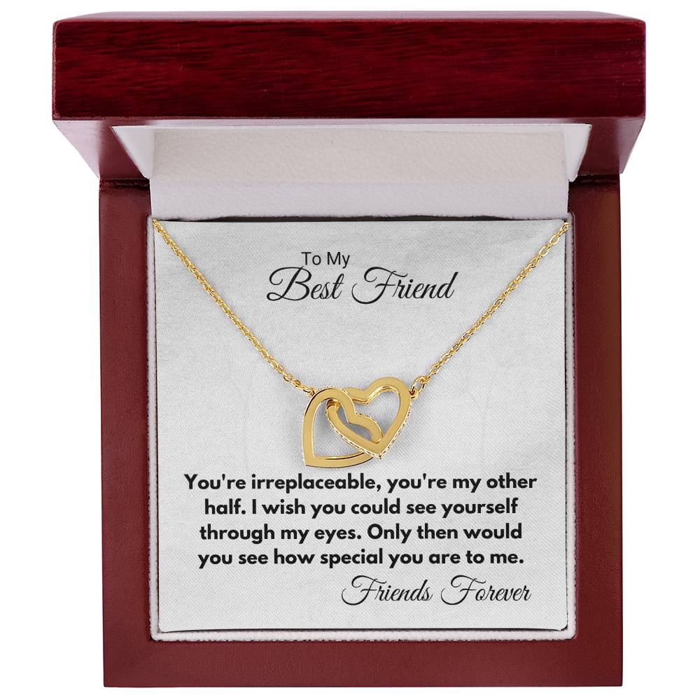 You'Re Irreplaceable My Other Half Necklace Interlocking Hearts Necklace