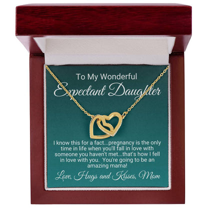 Expectant Daughter Interlocking Hearts Necklace