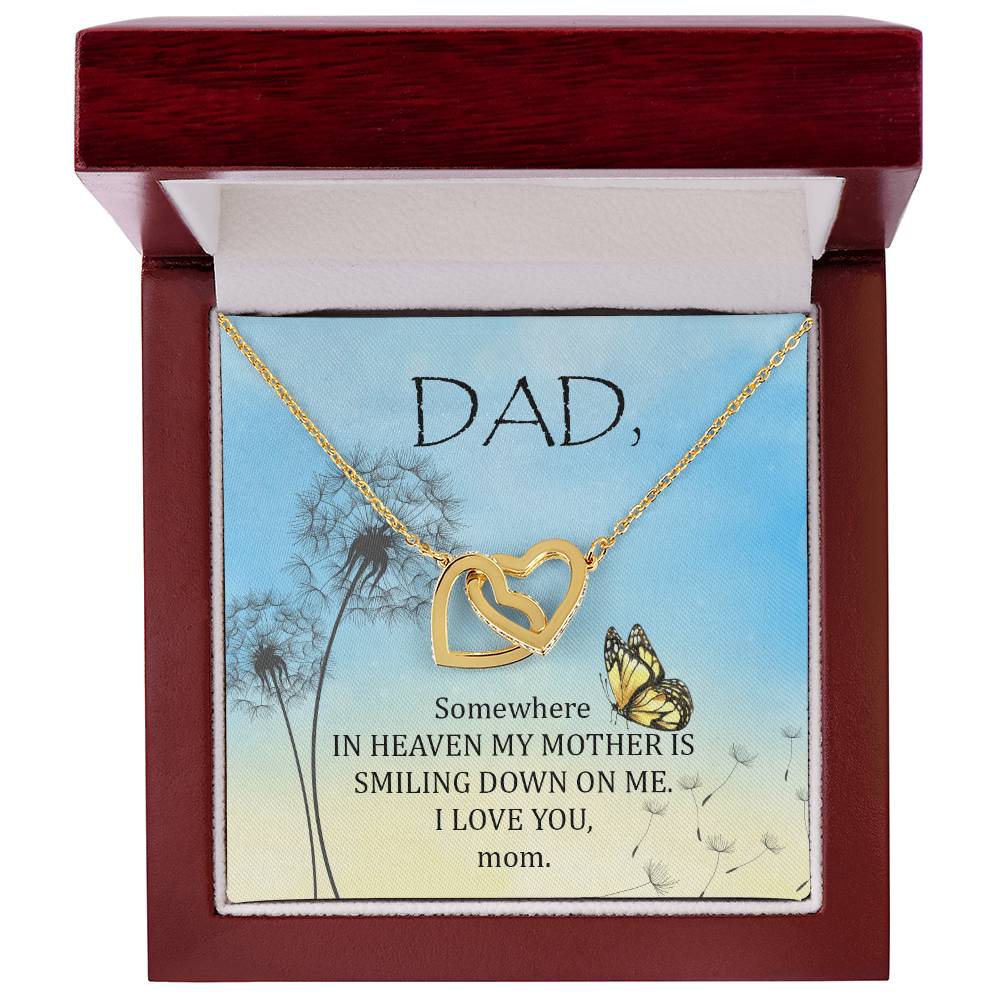 Dad - The Years May Pass But Still You Stay - Necklace Interlocking Hearts Necklace
