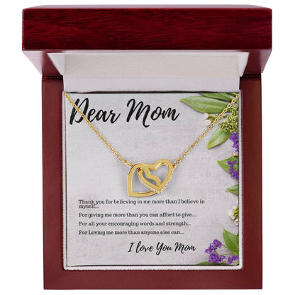 Gift For Mom - Mother'S Day Gift - Birthday Gift - Interlocking Hearts Symbolize Never-Ending Love Interlocking Hearts Necklace
