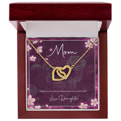 Daughter'S Gratitude Necklace Interlocking Hearts Necklace