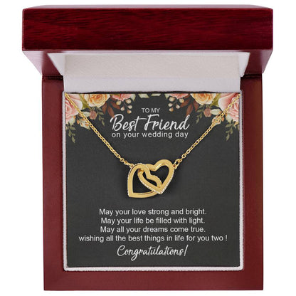 To My Wonderful Friend - Friendship Gift - Friends Forever - Friend Gift Interlocking Hearts Necklace