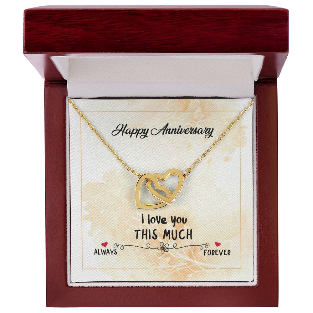 To My Wife Interlocking Hearts Necklace