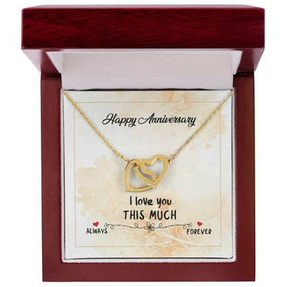 To My Wife Interlocking Hearts Necklace