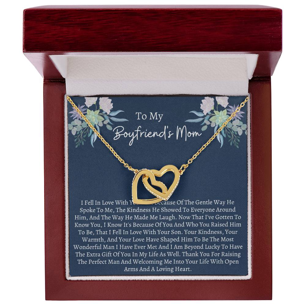 Boyfriend Mom Interlocking Necklace Interlocking Hearts Necklace