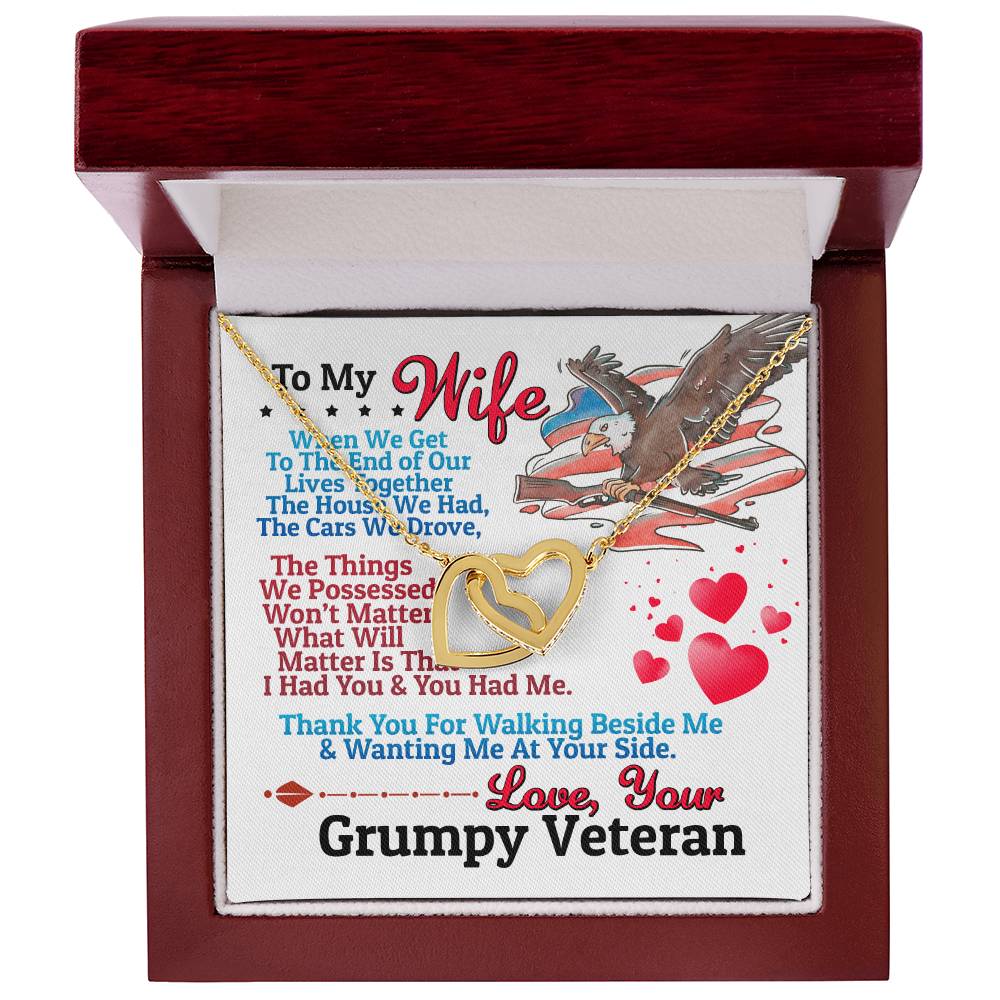 Veteran'S Wife - Interlocking Heart Necklace Interlocking Hearts Necklace