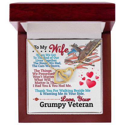 Veteran'S Wife - Interlocking Heart Necklace Interlocking Hearts Necklace