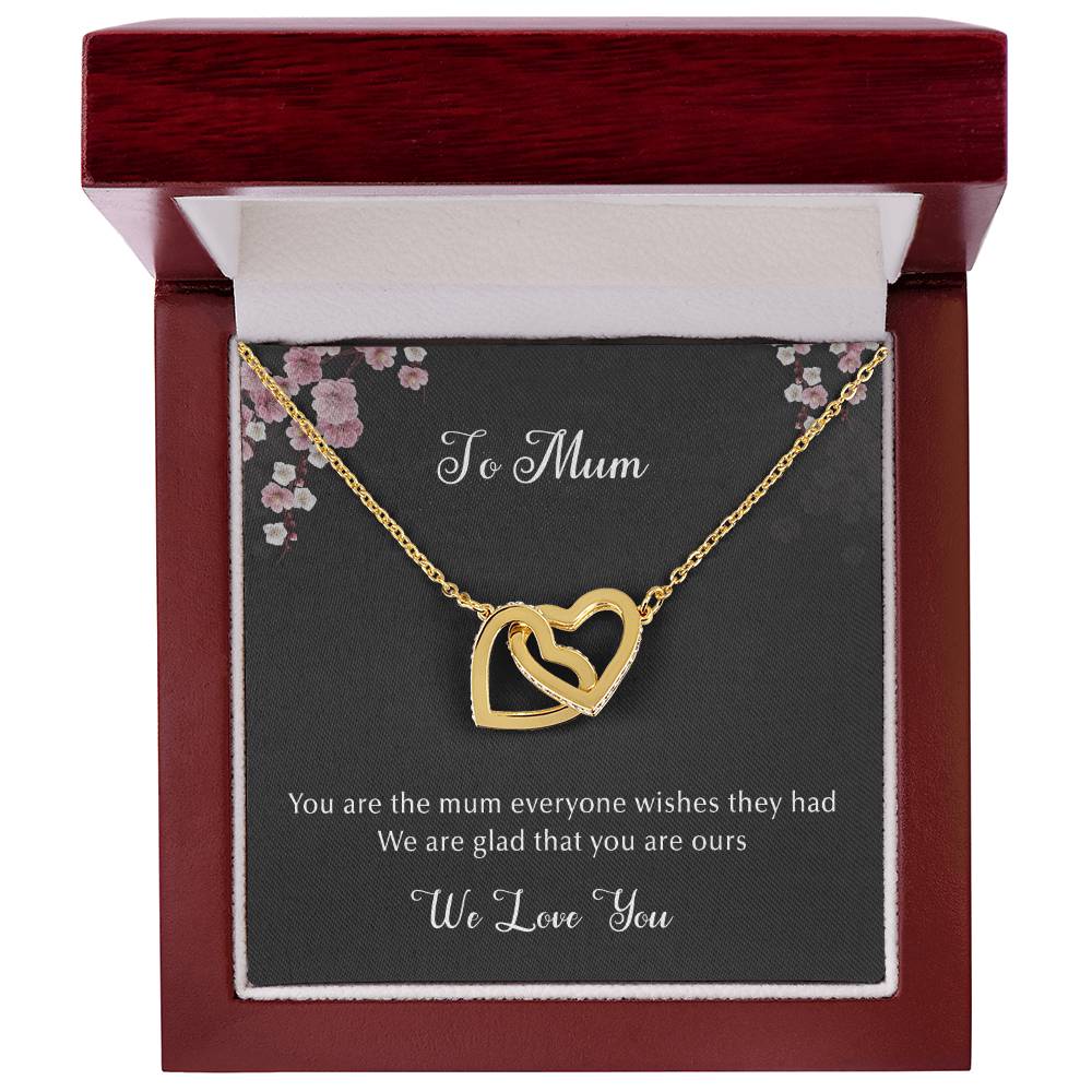 We Love Mum Interlocking Hearts Necklace