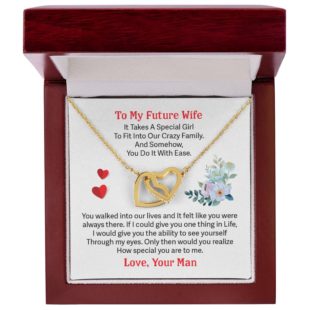 Gift For Future Wife - Interlocking Heart Necklace Interlocking Hearts Necklace