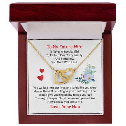 Gift For Future Wife - Interlocking Heart Necklace Interlocking Hearts Necklace