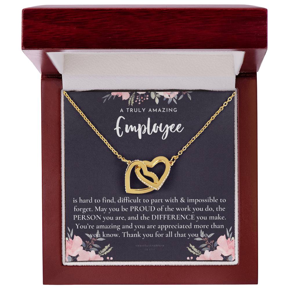 Gift For Employee Employee Appreciation Gift A Truly Amazing Employee Gift Interlocking Hearts Necklace