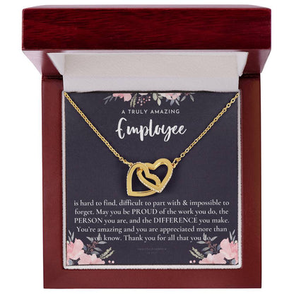 Gift For Employee Employee Appreciation Gift A Truly Amazing Employee Gift Interlocking Hearts Necklace
