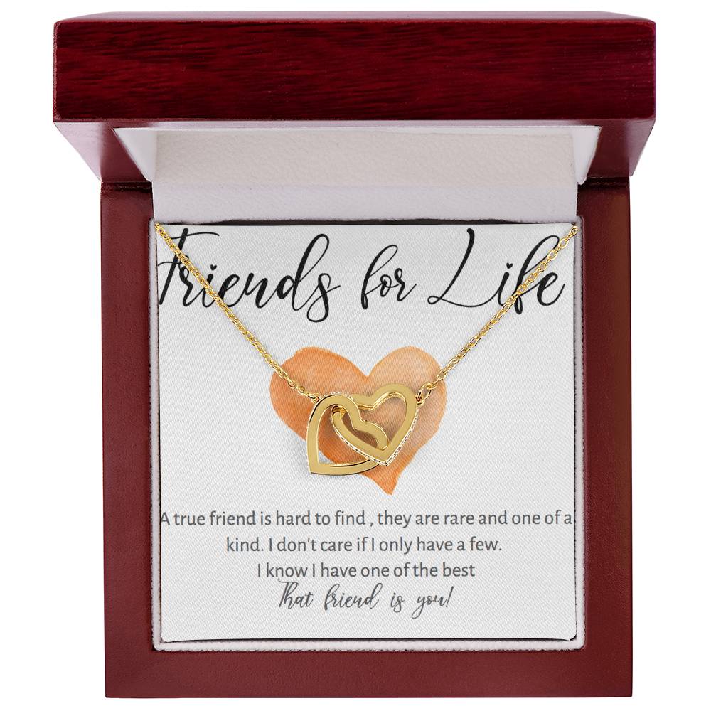 Friends For Life Necklace Interlocking Hearts Necklace