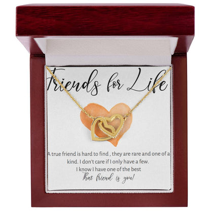 Friends For Life Necklace Interlocking Hearts Necklace