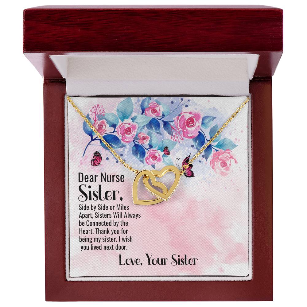 Dear Nurse Sister - Interlocking Heart Necklace Interlocking Hearts Necklace